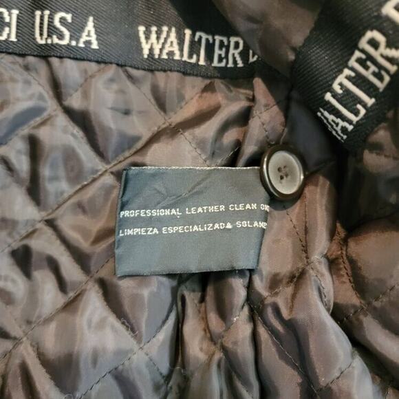 Walter Davoucci Double Breasted Blazer men's Leather Coat SzLarge - Picture 11 of 12